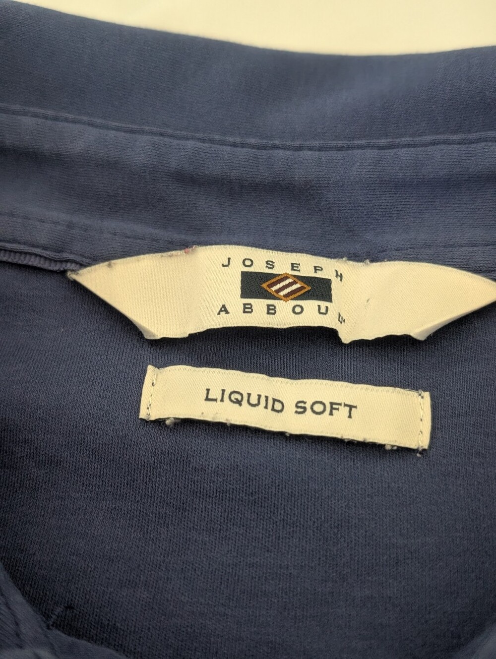 Joseph Abboud Polo Shirt Mens Large Blue Short Sleeve 100% Cotton Pique